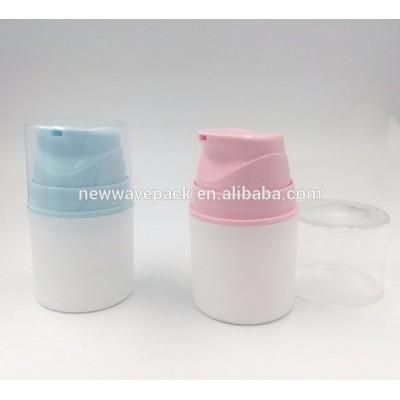 30ML round blue colored plastic cosmetic airless pump bottle