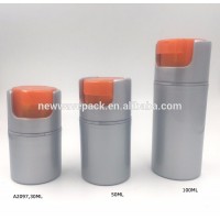 cosmetic packaging 100ml airless empty plastic bottle