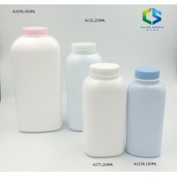 200ml square design talcum powder bottles