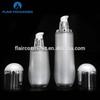 Cosmetic Pump Chrome unique shaped airless bottle